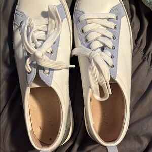 White and Light Blue Sneakers